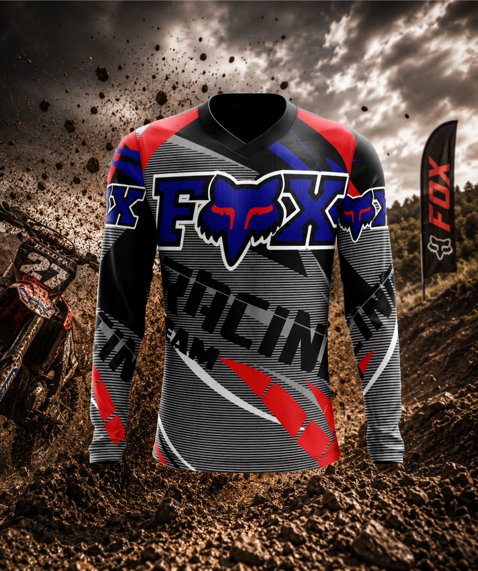 Arte Vetor Camisa de MOTOCROSS 2024 - 2025 Modelo 09