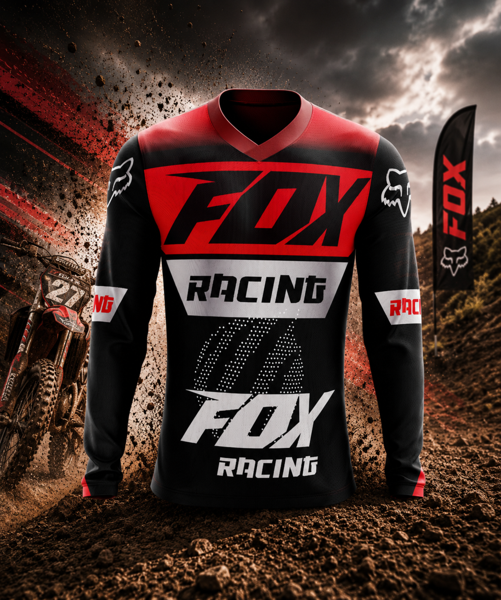 Arte Vetor Camisa de MOTOCROSS 2024 - 2025 Modelo 09