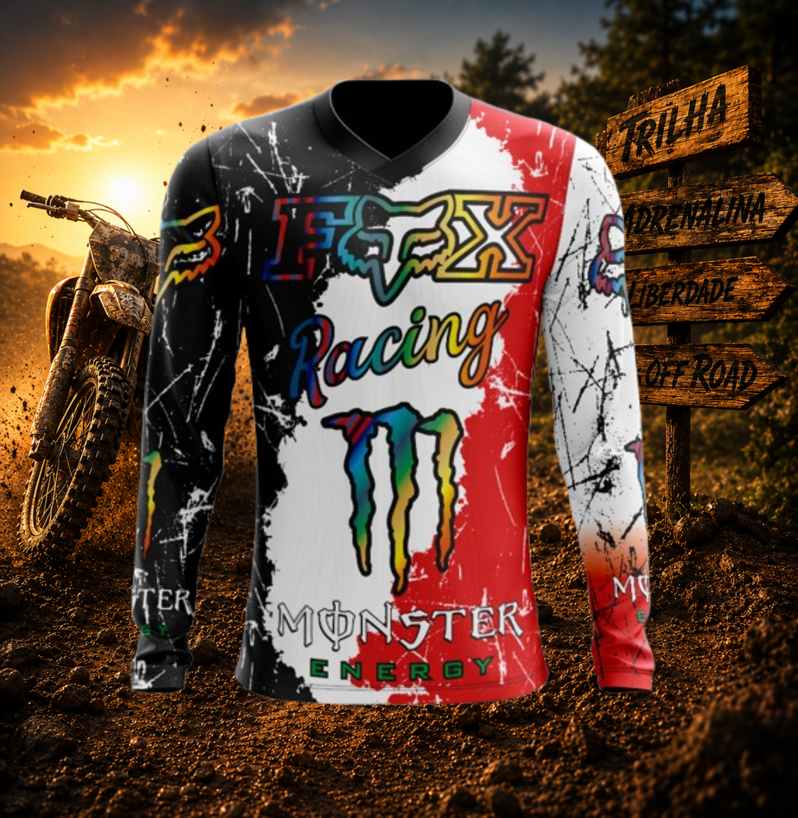 Arte Vetor Camisa de MOTOCROSS 2024 - 2025 Modelo 11