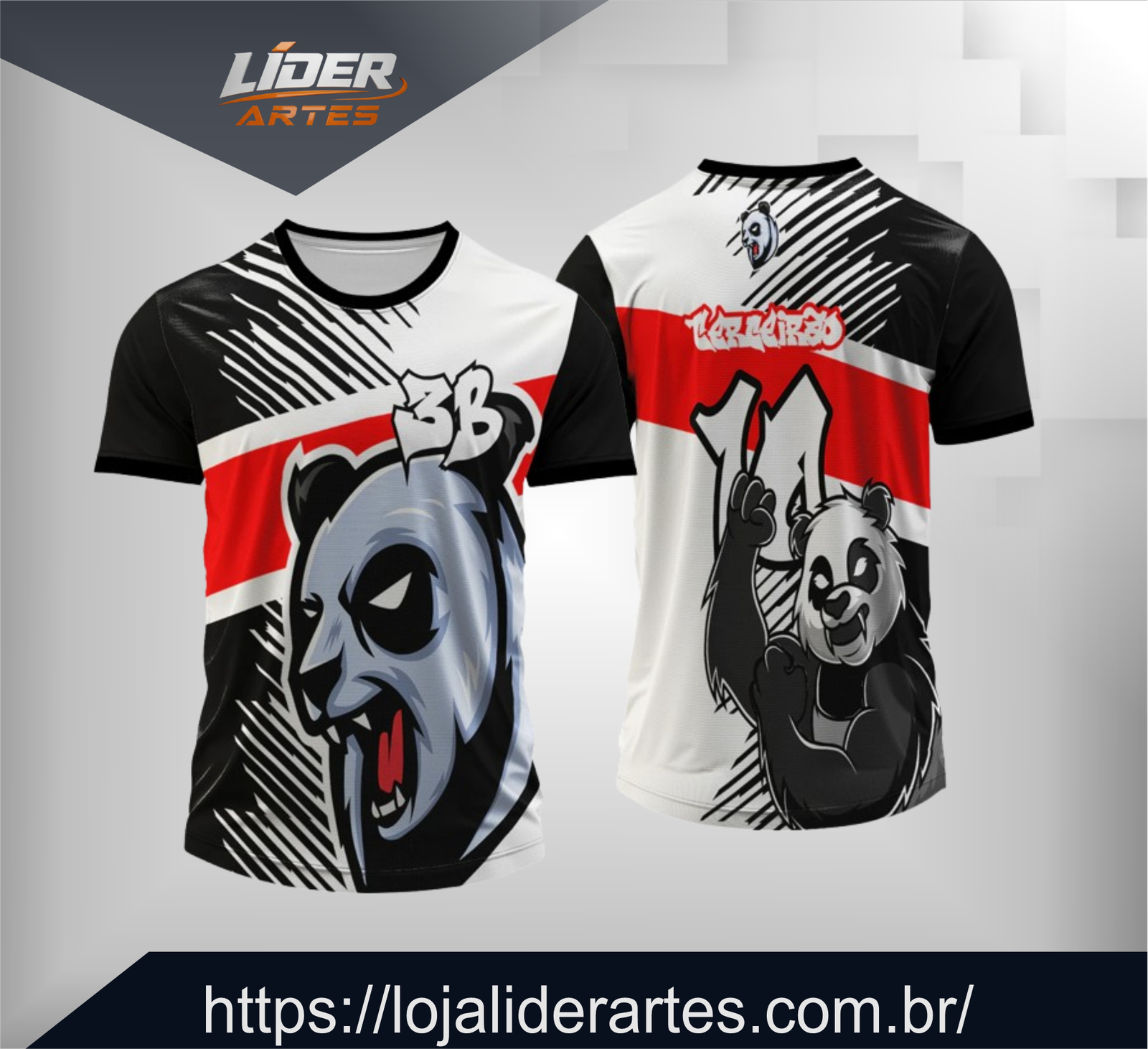 Arte Digital Camisa Interclasse Panda Kung Fu